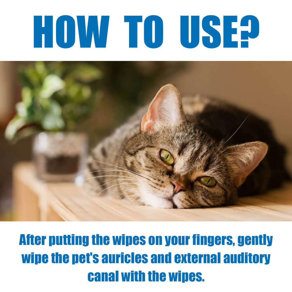 Yegbong Pet Wipes Finger Cots for Removing Wax and Mites Ear Cleaning Care S260203