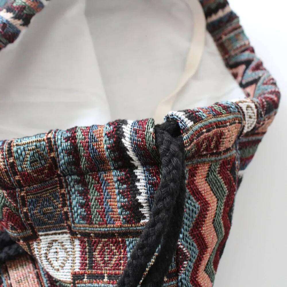 2025 Women Fabric Backpack Female Gypsy Bohemian Boho Chic Aztec Ibiza Tribal Ethnic Cottage Soft Brown Drawstring Rucksack Bags Z260204