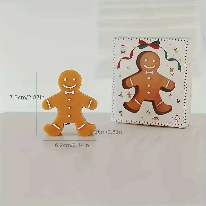 1 Piece Gingerbread Scented Candle - Perfect for Christmas, Weddings, Home Decoration, Birthdays, and Other Occasions S260204 905