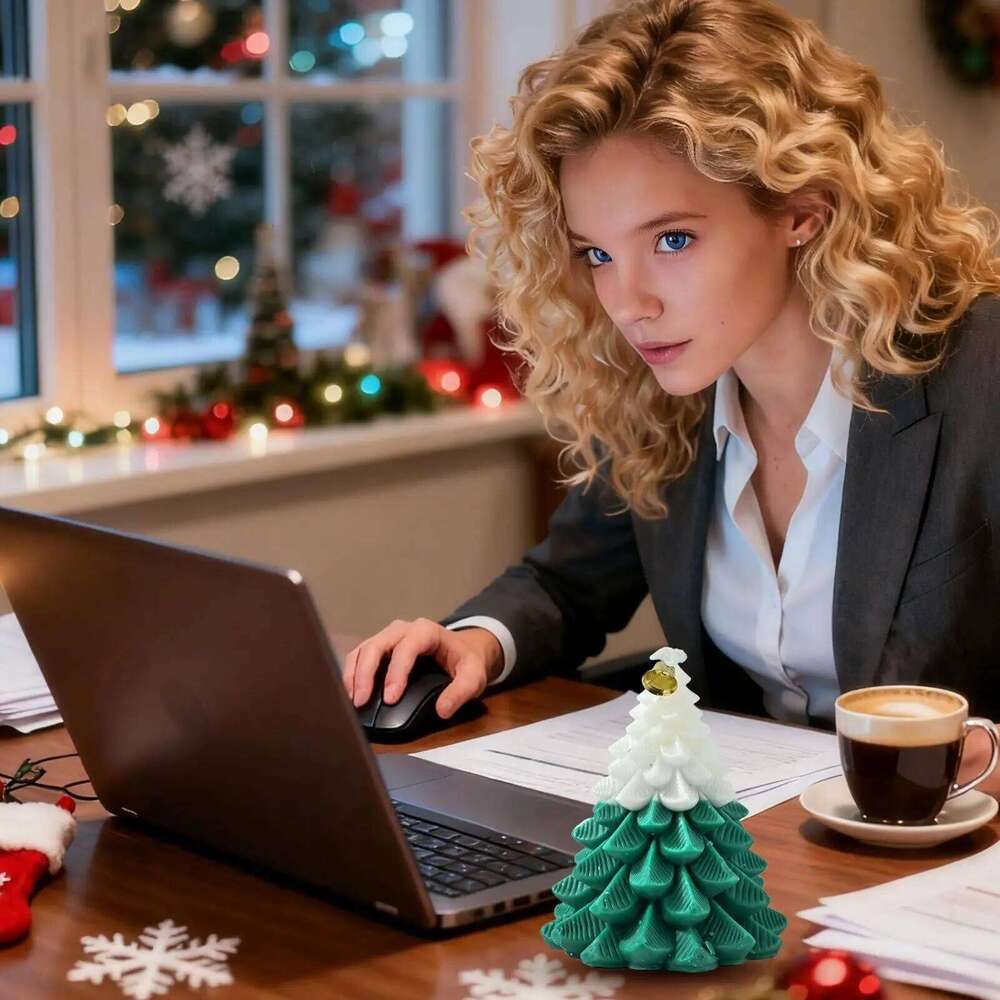 Tree Shaped Long Lasting Burn Time Decor Scented Candles For Christmas Halloween Party Birthday S260204