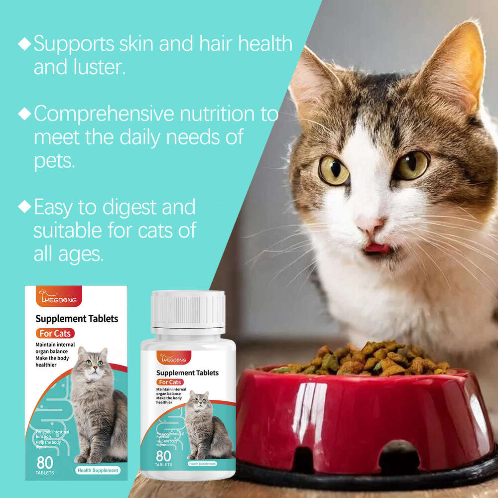 Yegbong Cat Probiotic Tablets Improve Gut Health Balance Digestion Absorption Pet Nutritional Supplement S260203