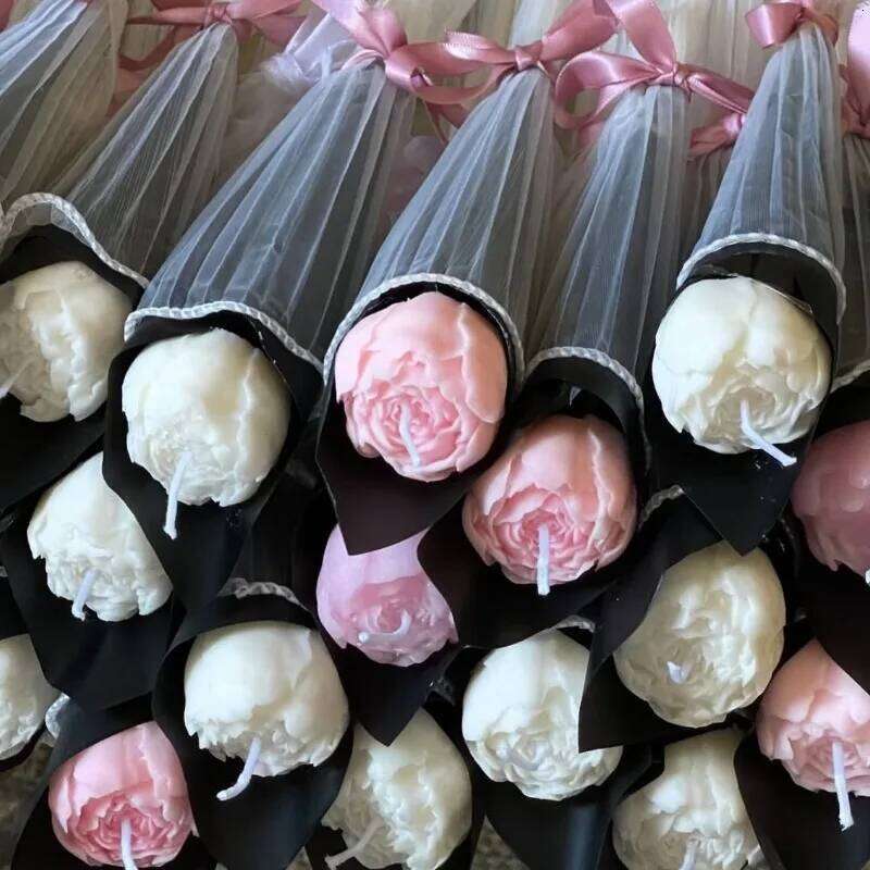 1Pc Romantic Rose Bud Scented Candles Smokeless Room Decorative Candle Valentine's Day Wedding Birthday Party Decoration Gifts S260204 d05