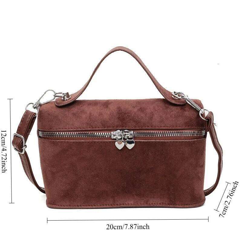 New Trendy Matte Crossbody Minimalist Box Design Pure Color Handle Bag for Women Textured Casual and Versatile Evening Bags C260204