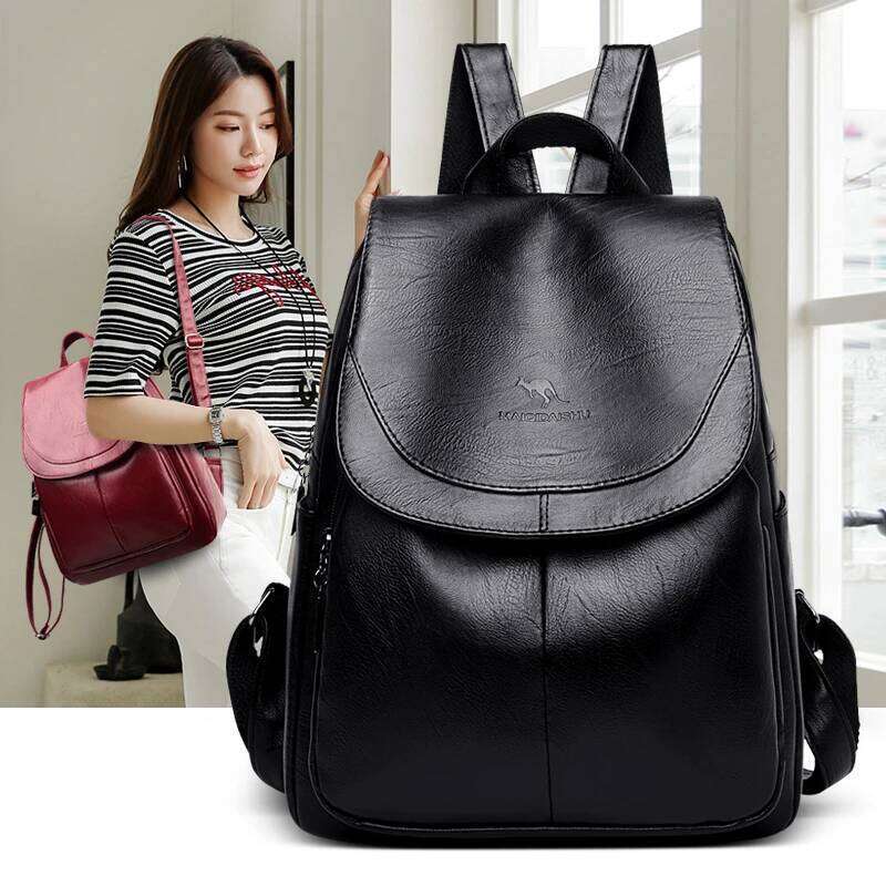 New Women Leather Backpacks High Quality Female Vintage Backpack For Girls School Bag Travel Bagpack Ladies Sac A Dos Back Pack Z260202