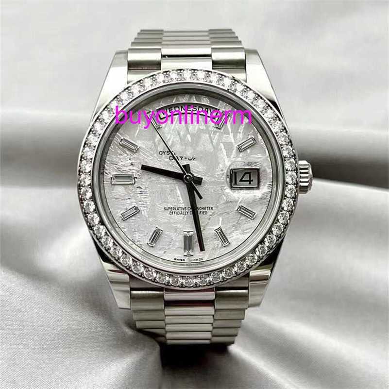 Mens Automatic Designer Classic Watch Platinum Meteorite Disk M228349rbr Diamond Watch 0QLA Handly26