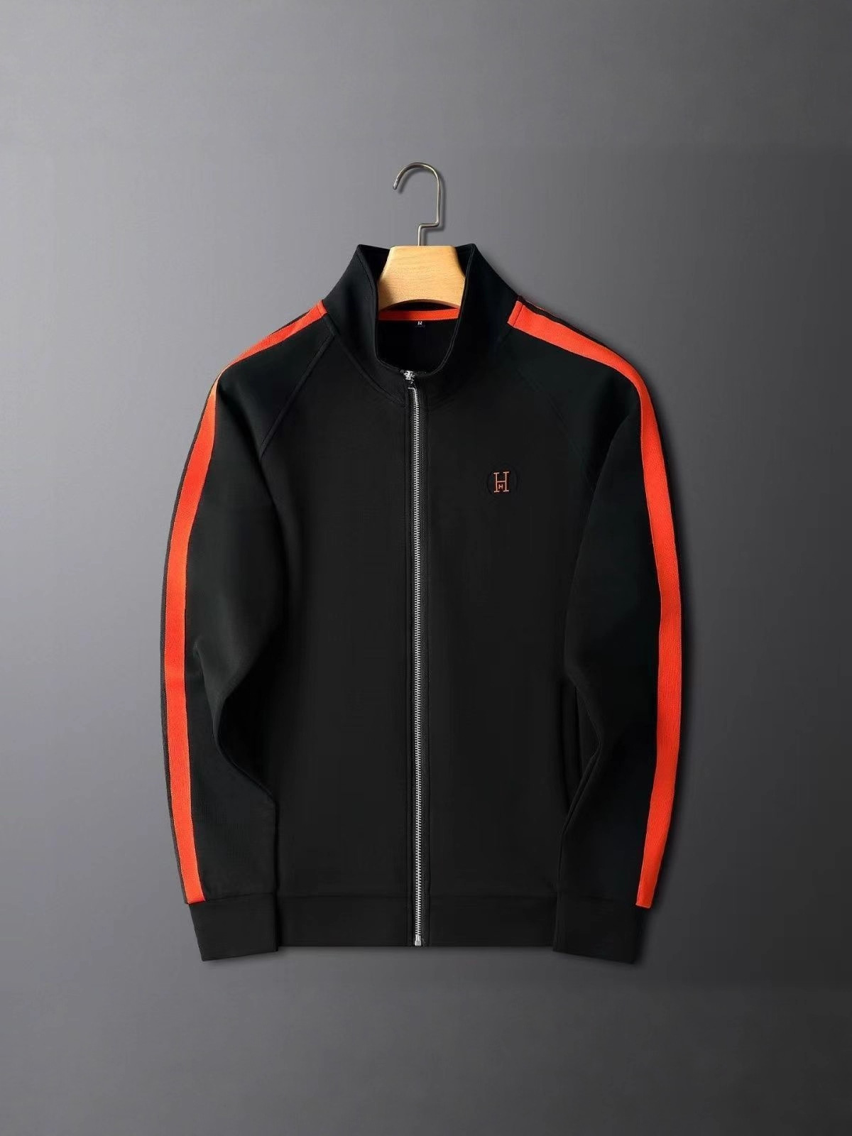 2026 Spring and Autumn New Light Luxury Casual Sports Set Men's Trendy Handsome Stand up Collar Coat Long Pants Versatile Two Piece Set