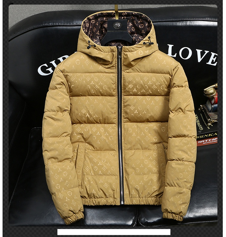 Men's Down Jacket Men Bright Luxurious Design Clothes Lightweight Padded Jackets Hooded Removable High Quality Thickened Warm Winter Coat Plus 5X