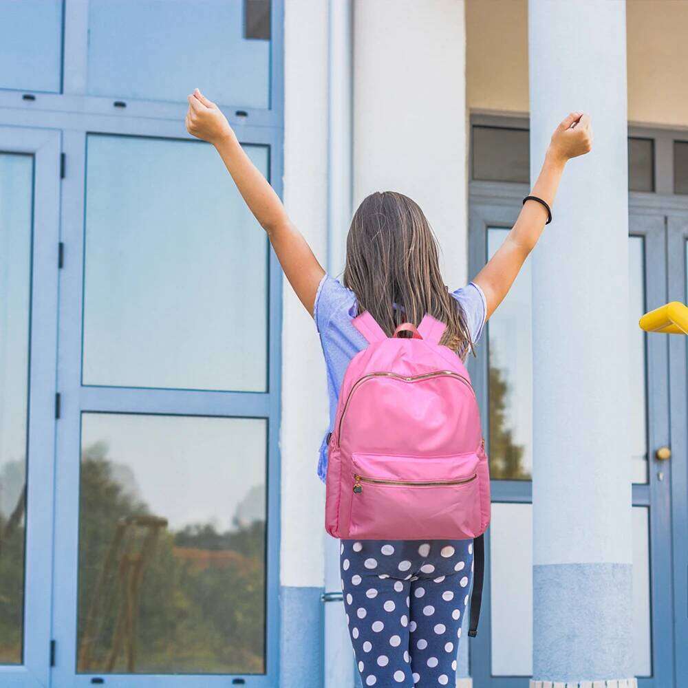 Solid School Backpack Nylon Women Girls Lightweight Waterproof Classic Student Large Travel Bag Kids Teenage Casual Simple Z260202