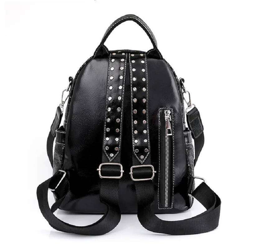 New Women Fashion Luxury Multifunctional Travel Backpack Leather High Capacity Double Zipper Shoulder Bags Girls School Bag Z260204