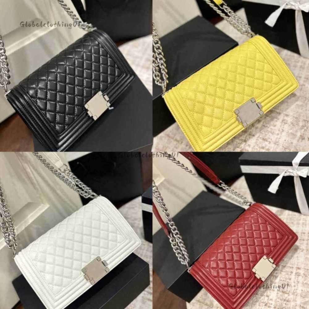 Evening Bags cf bag iridescent pink pearl of classical luxury designers chain Crossbody bag Sheepskin Caviar Spicy Mom Bag flap handbag 25cm Makeup bag yellow chain