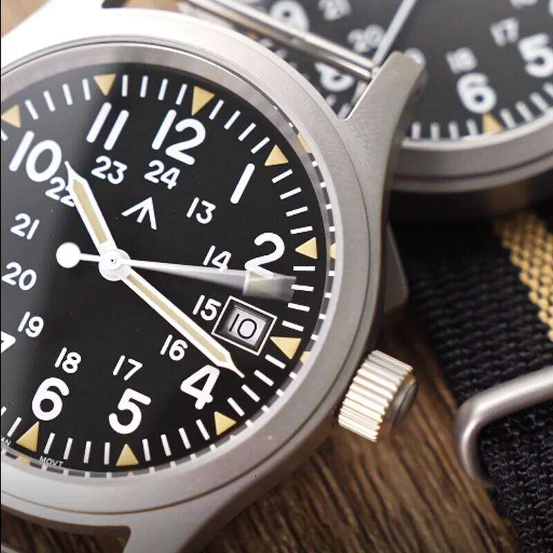 Militado ML05 38mm Outdoor 100m Waterproof Super Luminous Watches Ronda 515 Movement Sapphire Crystal Military Field Watch 26Y0204