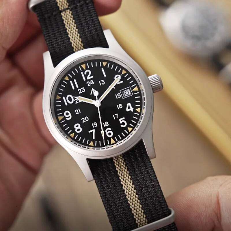 Militado ML05 38mm Outdoor 100m Waterproof Super Luminous Watches Ronda 515 Movement Sapphire Crystal Military Field Watch 26Y0204