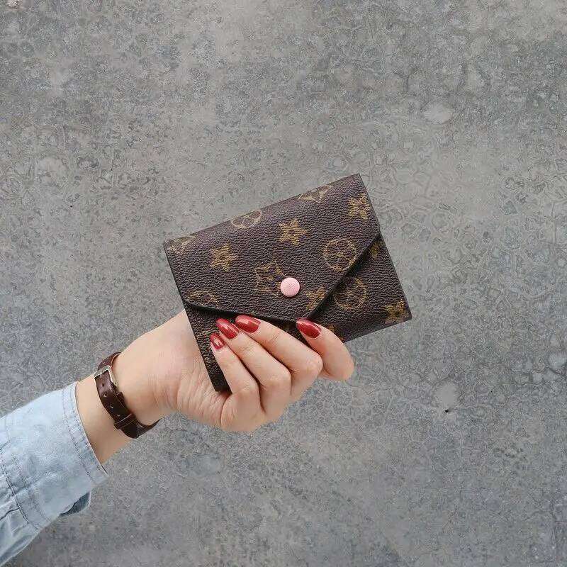 Vintage women's small purse, short style, bean-shaped card portable and versatile, mini wallet, leather case, Y2K style H260204