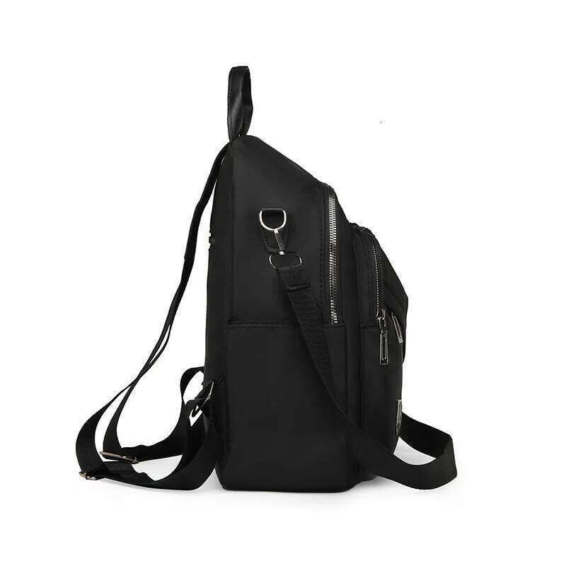 Women Casual Backpack Large Capacity Black Daypack New Trendy Shoulder Bag for Girls and Ladies Z260204