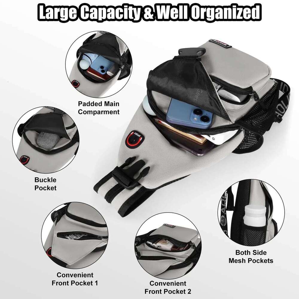 Geestock Convertible 2 in1 Small Sling Backpack Women Crossbody Daily Waterproof Chest Bag for Travel Hiking Z260202