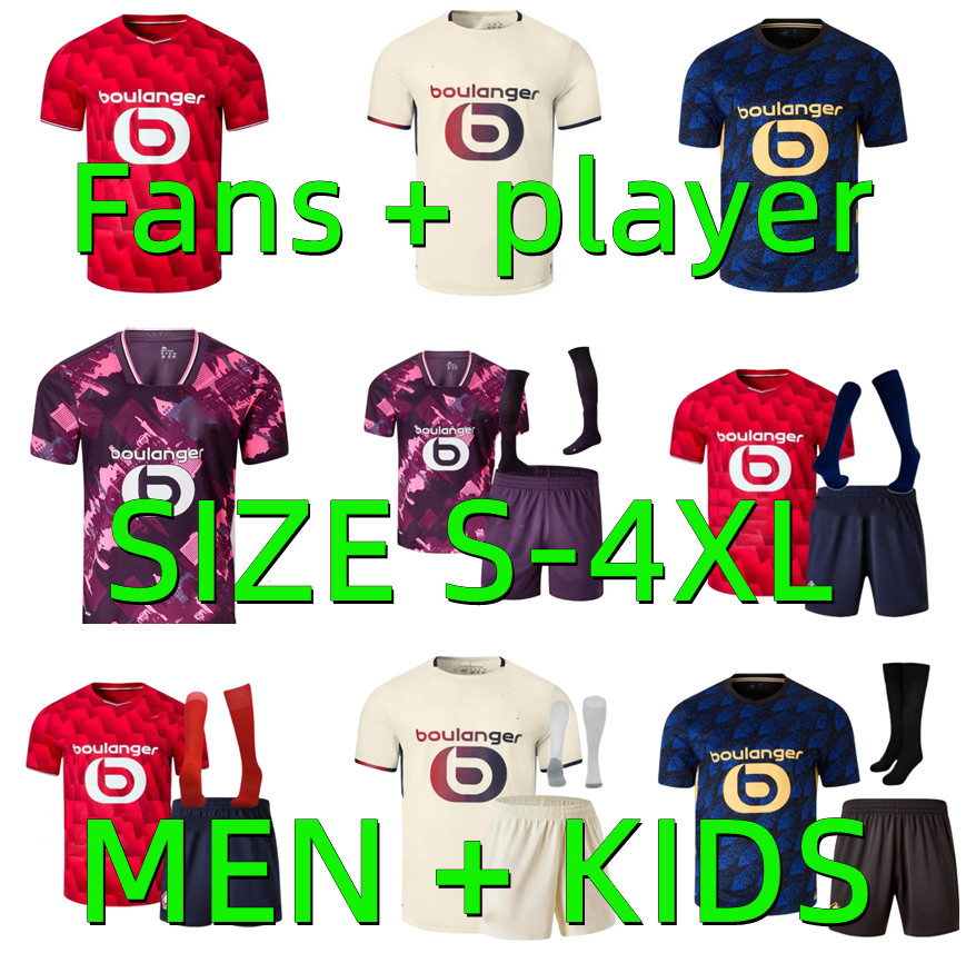 25 26 LOSC Lille soccer jerseys GIROUD 2025 2026 DAVID FONTE BURAK BAMBA YAZICI HARALDSSON T.WEAH L.ARAUJO R.SANCHES men kids kit sets maillots football Player version