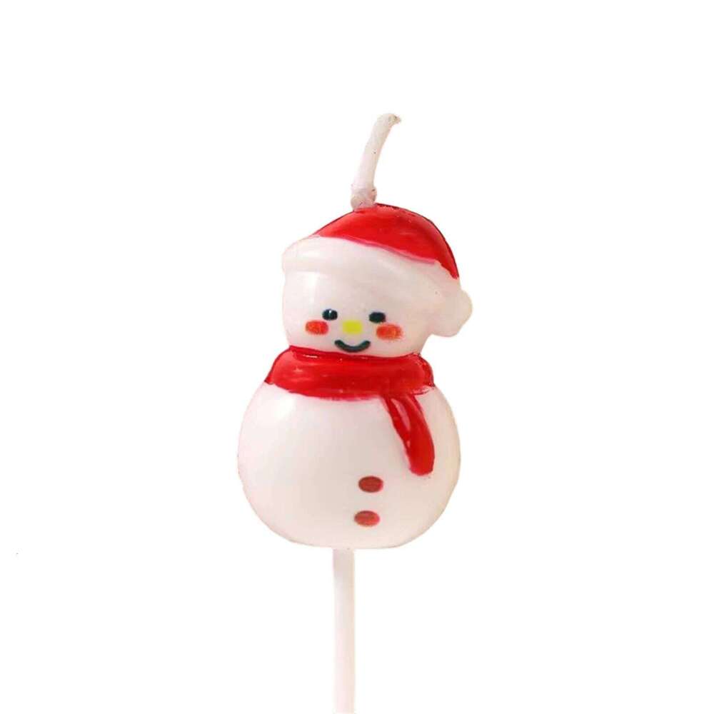 Candle Cake Decorations Snowman Candles Birthday Party Festival Decoration Christmas Eve Romantic Ornament Decor S260204