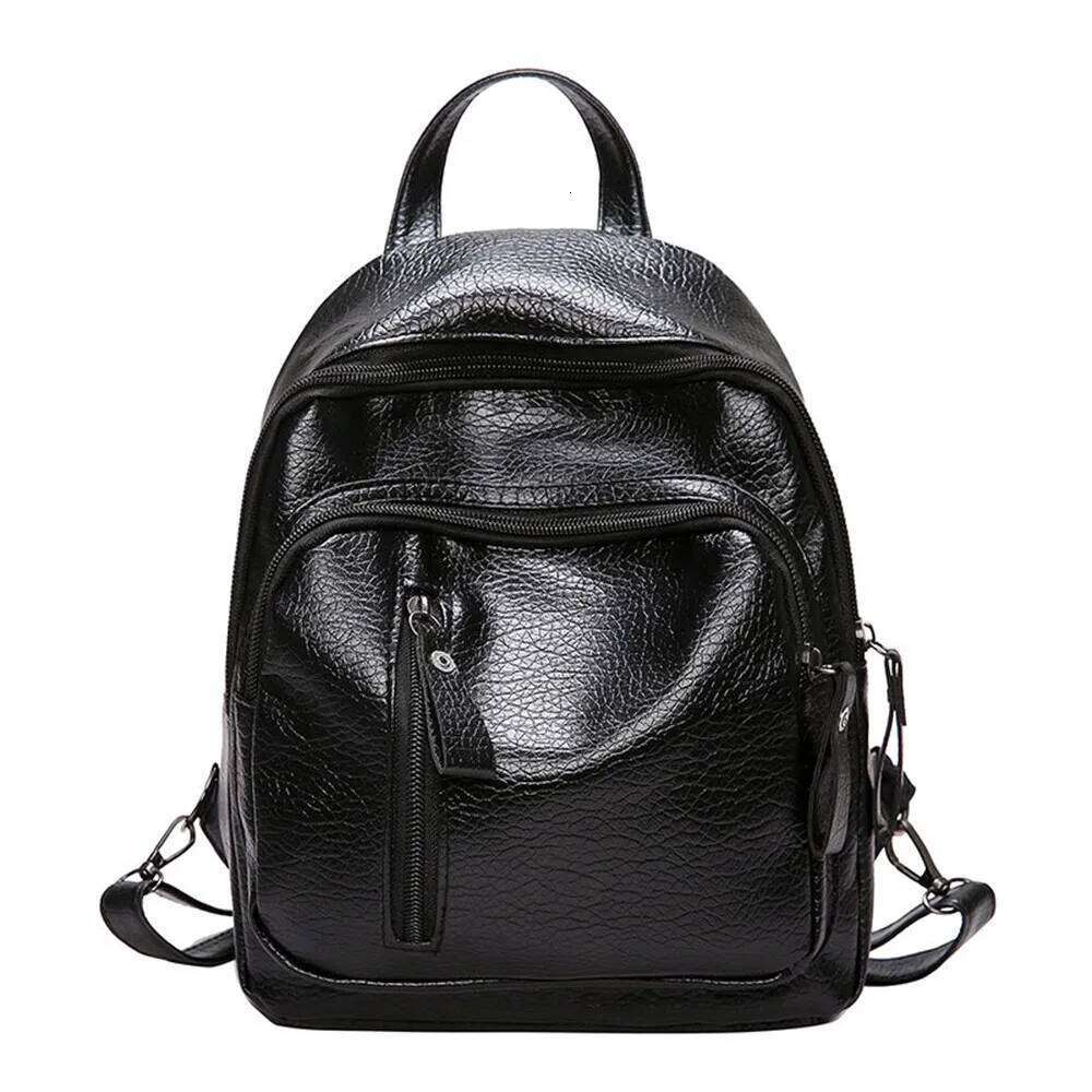 Fashion Women Waterproof Leather Bookbags Multifunctional High Quality Anti-theft Large Capacity Backpack Z260204