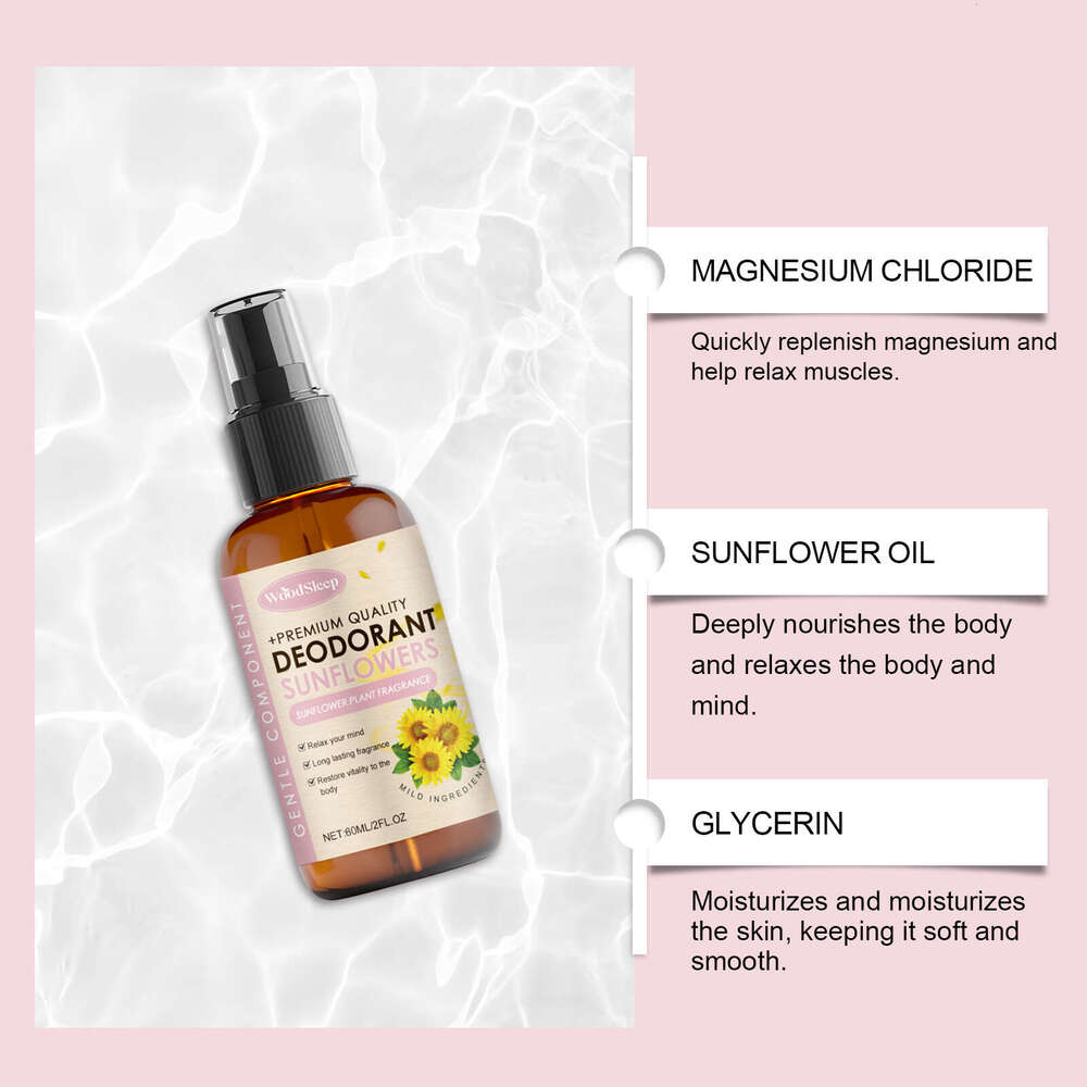 WoodSleep Sunflower Oil Spray Supplement Magnesium Element Soothes Body Cares Sleep Enhances Vitality S260203