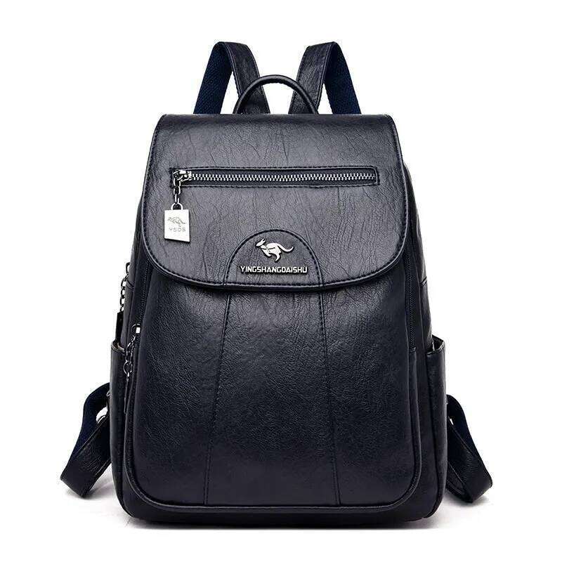 Hot Sell Women Soft Leather Backpacks Vintage Female Shoulder Sac a Dos Casual Travel Ladies Bagpack Mochilas School Bags Z260202