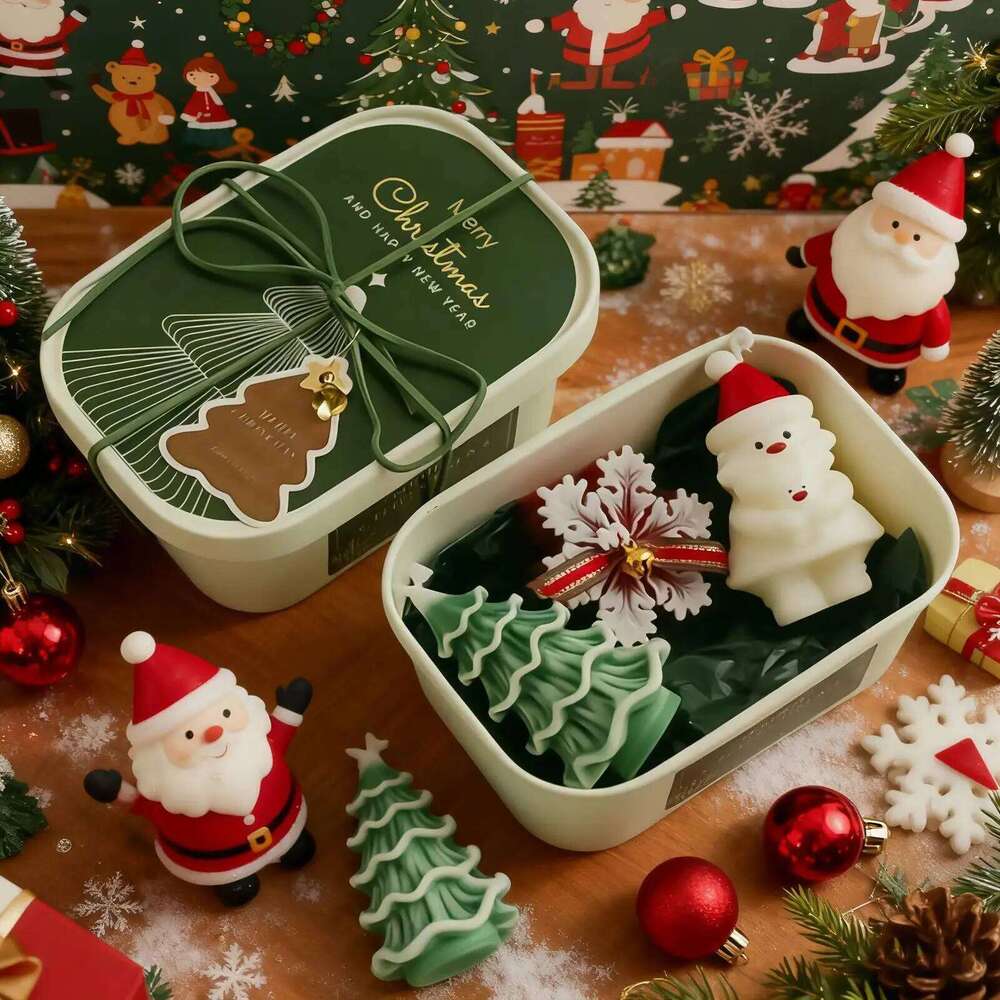 Scented Lightweight Craft Aromatherapy Set Christmas Tree Candle Decor for Mother Family Birthday Fall Home Autumn S260204