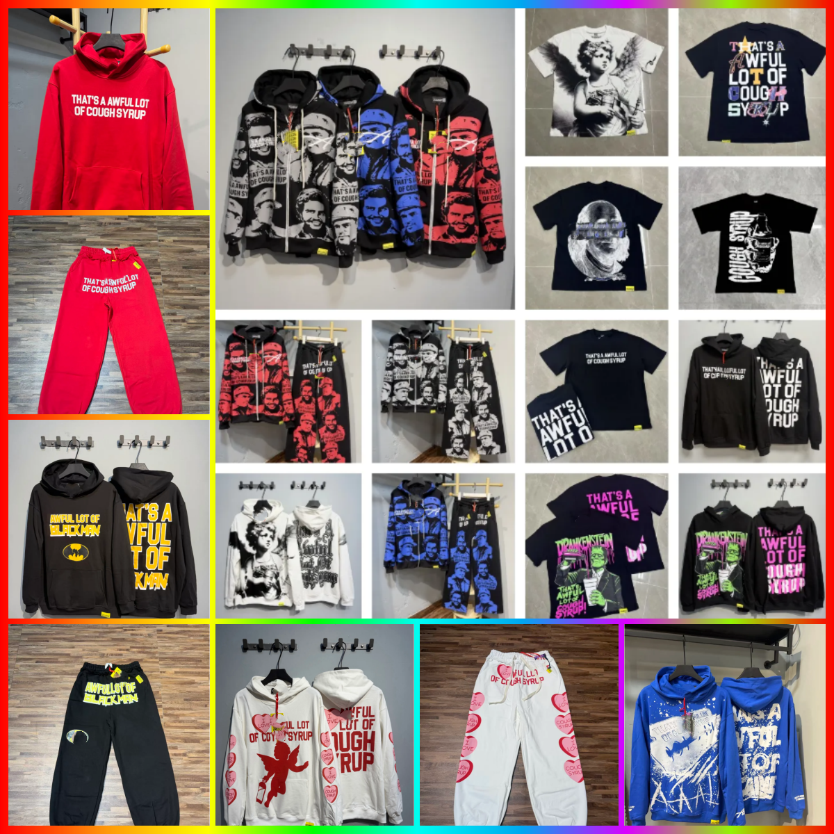 caugh syrup Hoodie T-shirt shorts high version men T-shirt designer hoodie thats a awful lot of caugh syrup letter T-shirt s-xl