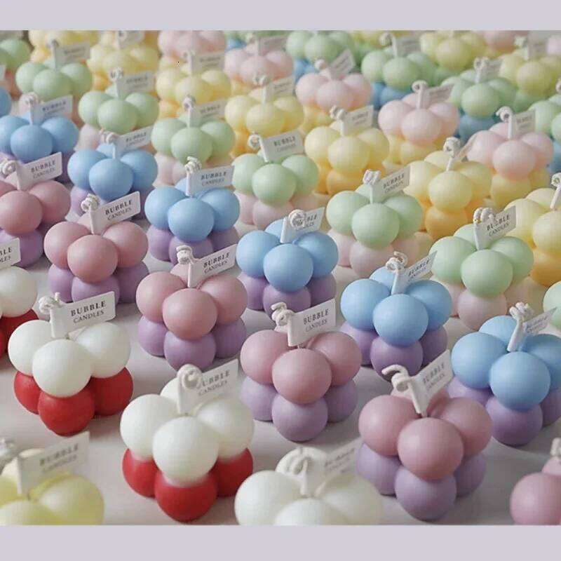 Ins Cube Scented Candles Home Decoration Velas Rose Aromatherapy Art Candle Mini Date Room Wedding Decoracin Gift Paraffin Wax S260204