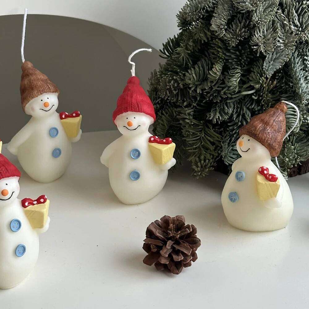 Christmas Home Decorative Guest Gift Set Souvenir Snowman Candles for Xmas Holiday S260204
