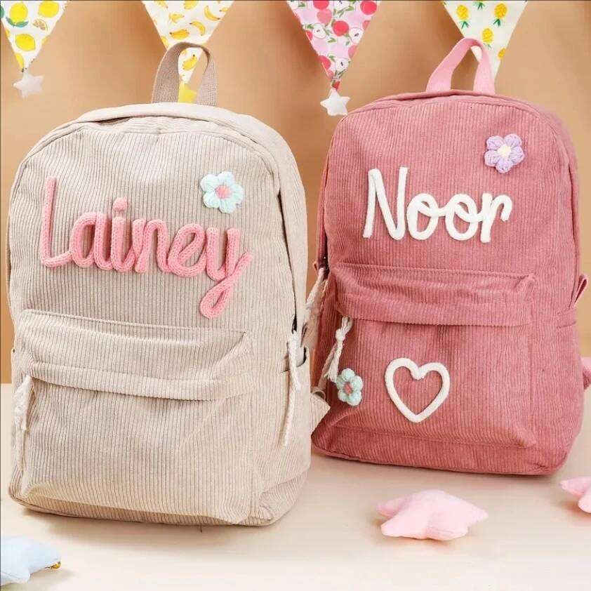 Personalized Large Capacity Backpack Christmas Gift Hand-Made Unique Name Custom Multicolor Rope Yarn Color Rainbow Decoration Z260202