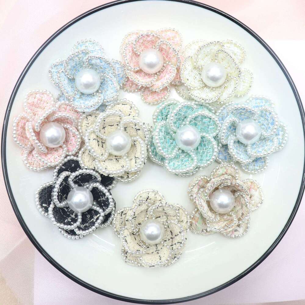 Boutonniere Flowers Pearl Camellia High-end Scarf Pin Buckle Rose Light Luxury Brooch Flower Accessories
