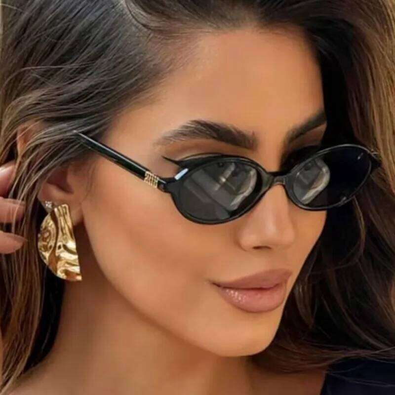 Fashion Men Oval Simple Sunglasses Female Retro Small Frame Travel Glasses Design Brand Luxury Shades UV400 Gafas De Sol C260204