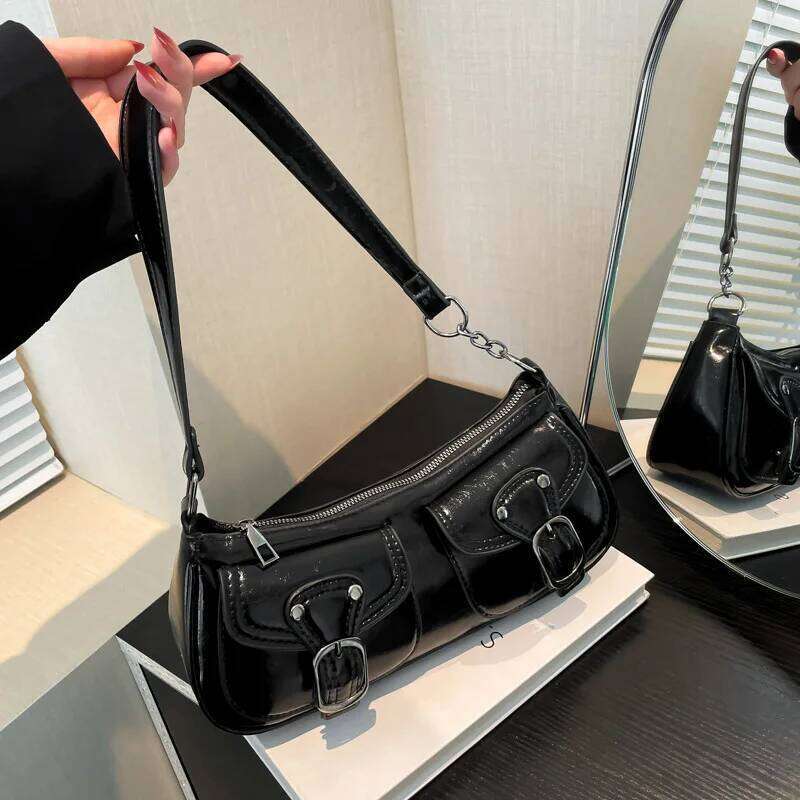 Women's fashion commuting armpit personality trendy cool scooter small senior sense shoulder crossbody bag C260204