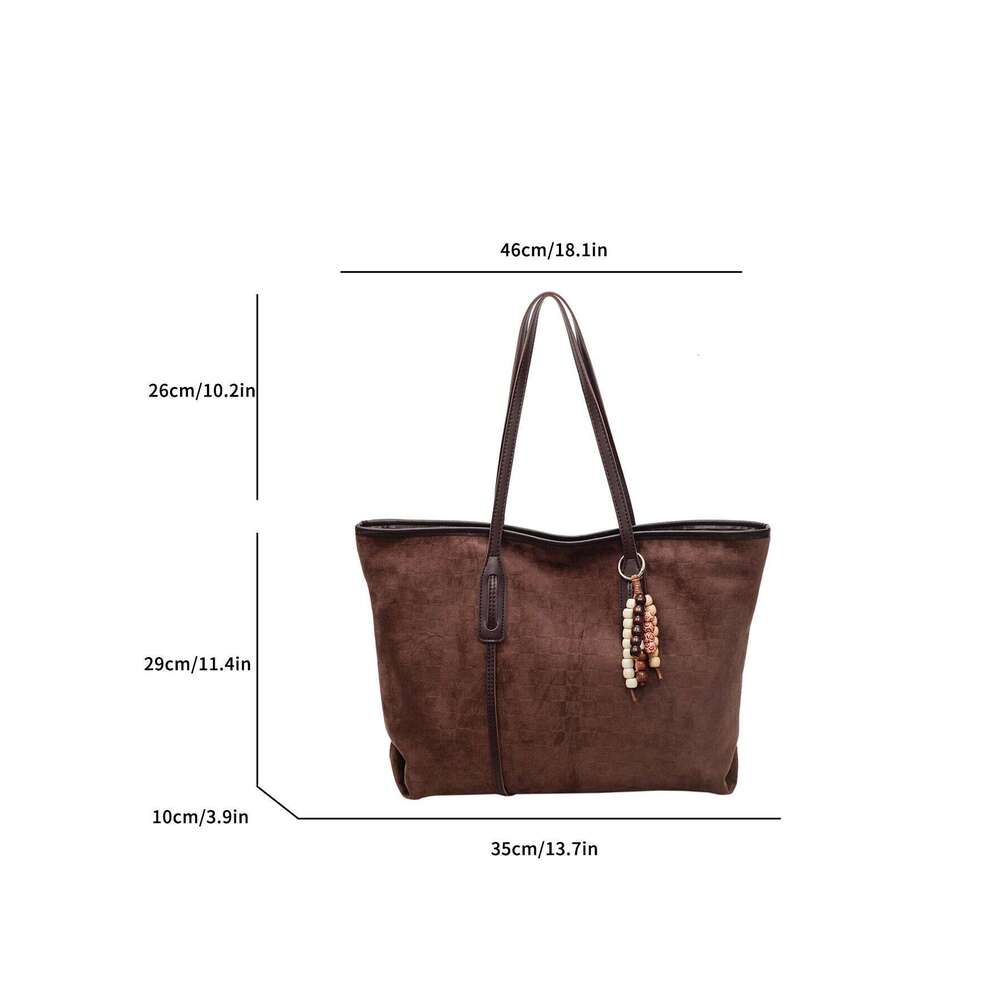 Autumn & Winter Tote Bags for Women Soft Comfortable Faux Suede Ladies Handbag Designer Shoulder Bag Elegant Women's Work Purse C260204