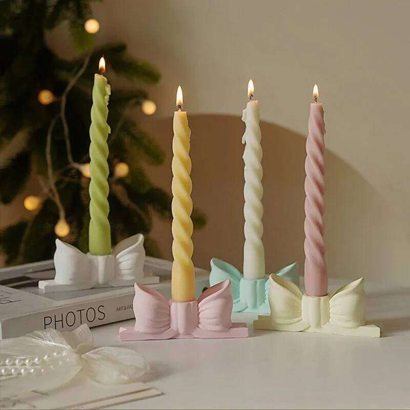 Ins Style Thin Spiral Long Rod Scented Aromatherapy Soy Wax Candles Wedding Birthday Candle Party Home Decoration S260204