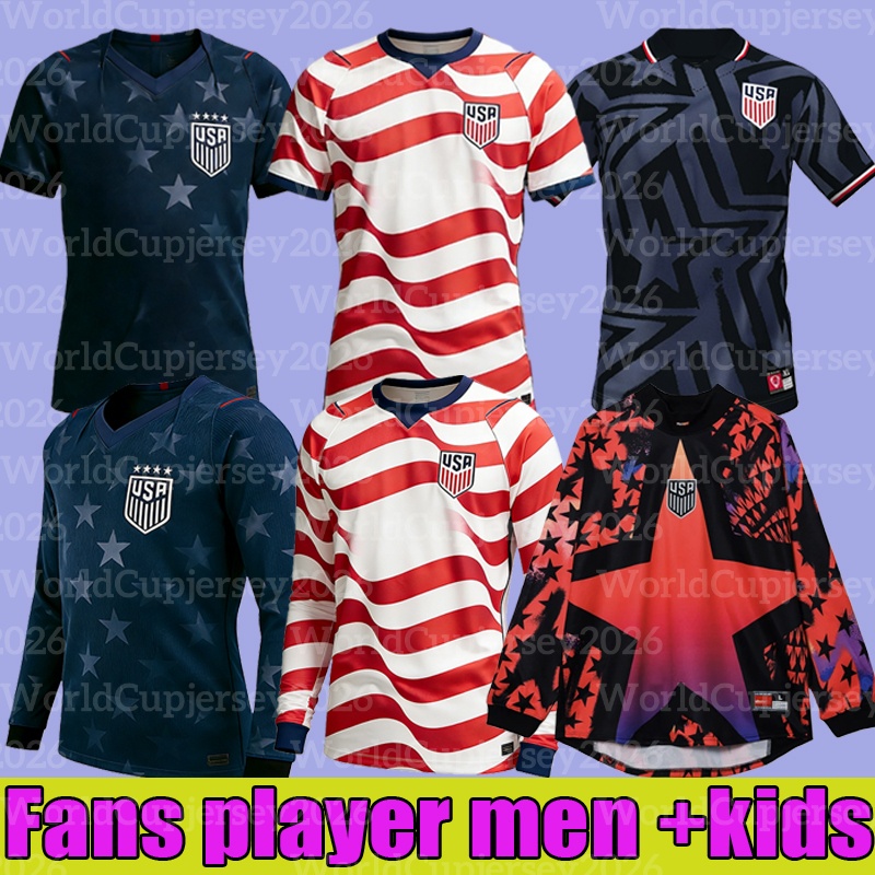 2026usa socer jersey PULISIC MCKENNIE 26 27 Lifestyle Retro goalkeeper America Football Shirt United States World Cup USA jersey USMNT PLAYER Men Kits kids