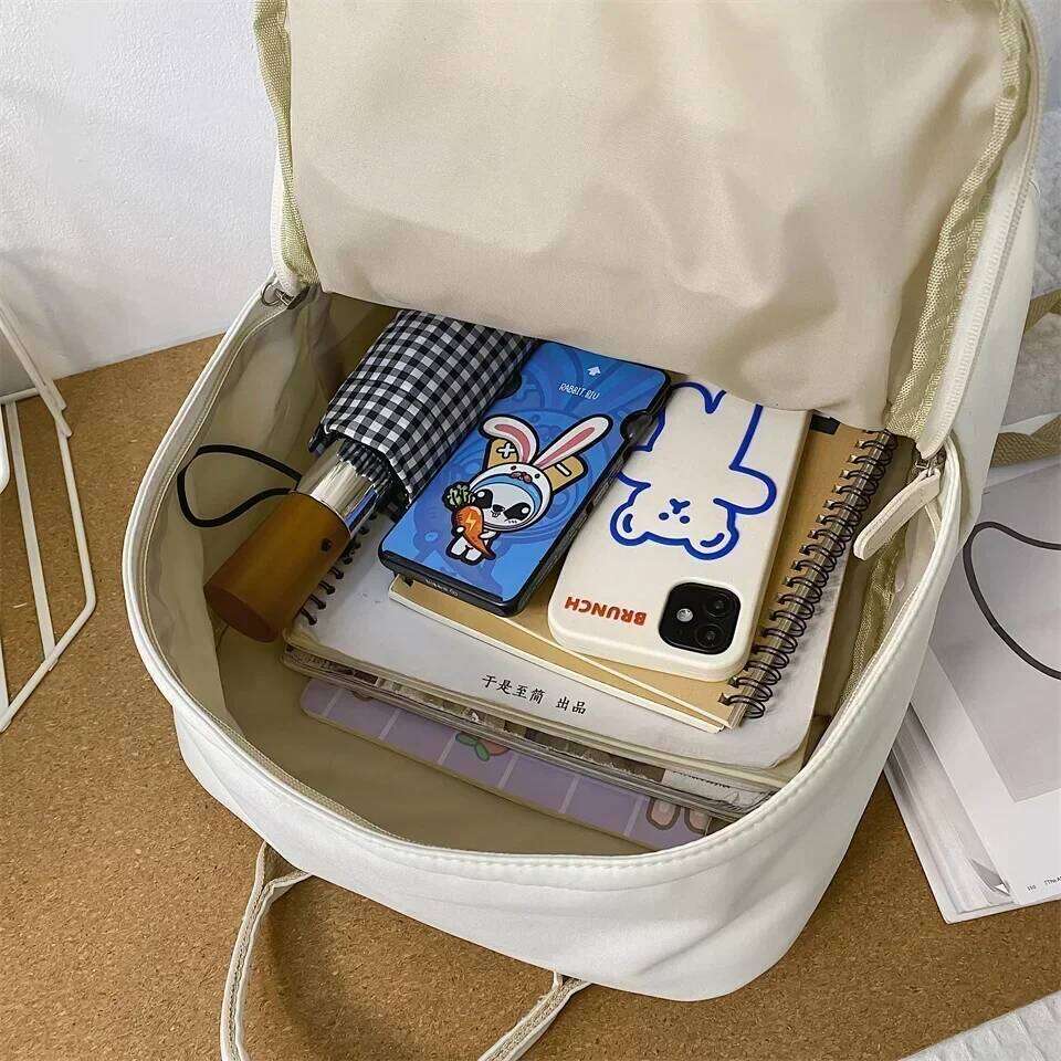 Fashion Women For Teenagers Black Portable School Bag Female Business Travel Backpack Girls Waterproof Nylon Mochila Z260204