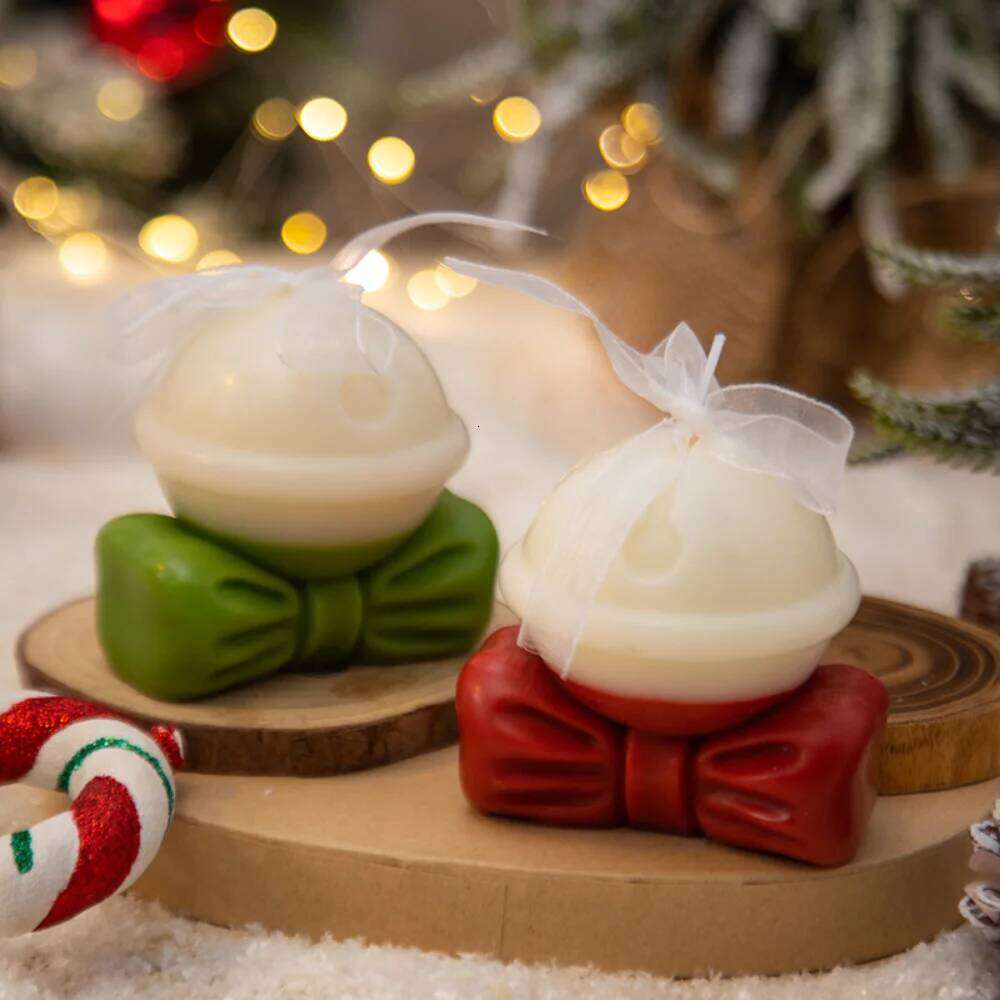 Deer Decoration Festive Bell Aromatherapy Santa Candle Decor Handmade For Gift Giving Festival Celebration Home S260204