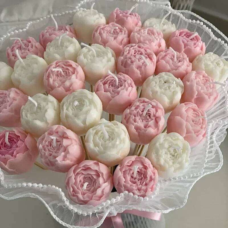 1Pc Romantic Rose Bud Scented Candles Smokeless Room Decorative Candle Valentine's Day Wedding Birthday Party Decoration Gifts S260204 d05