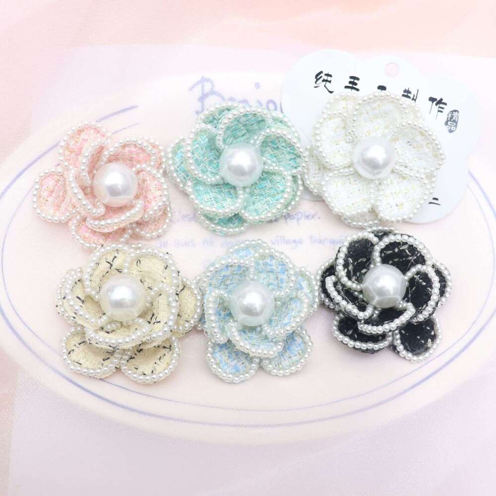 Boutonniere Flowers Pearl Camellia High-end Scarf Pin Buckle Rose Light Luxury Brooch Flower Accessories