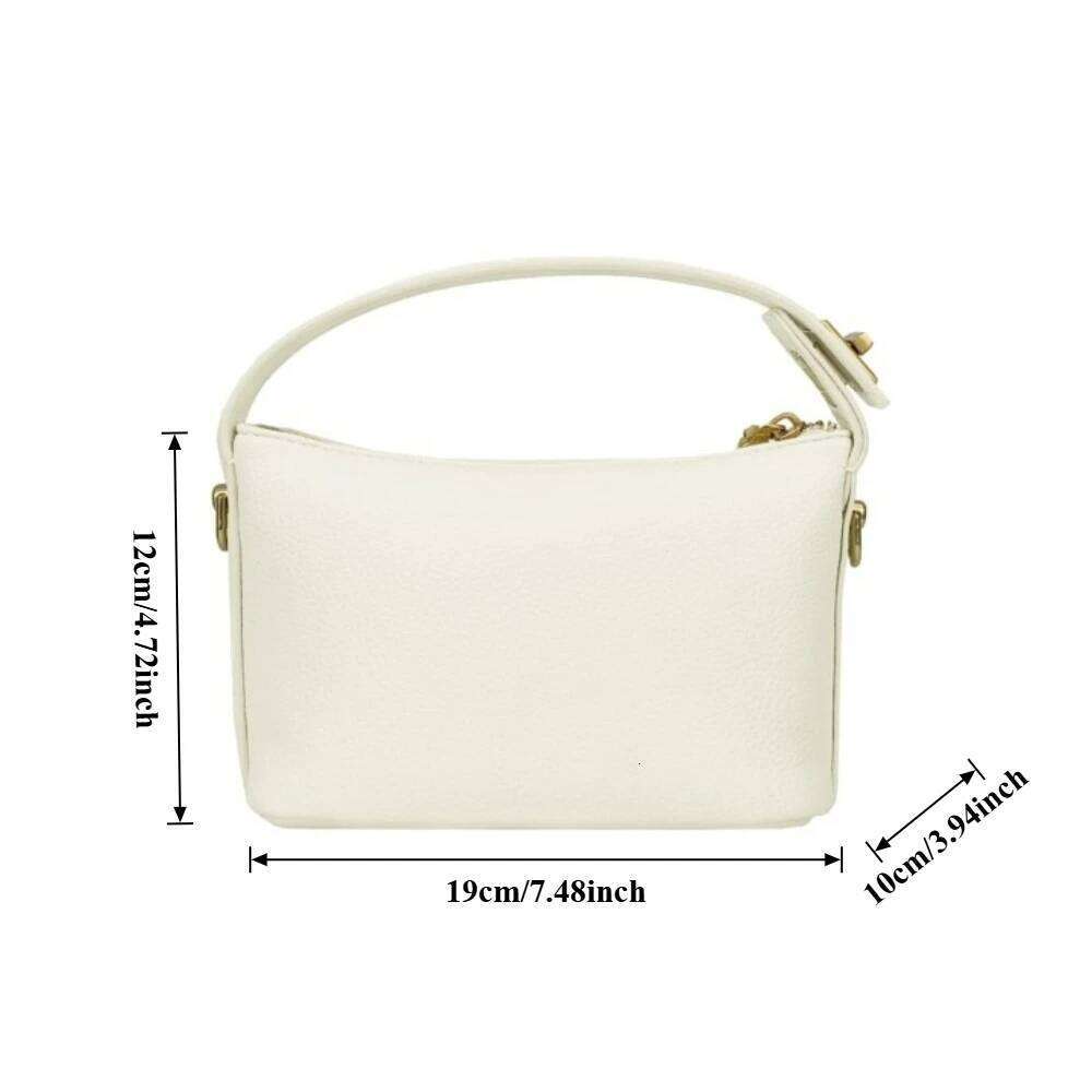 Women's Retro Soft Leather Small Square with Lychee Pattern Fabric Comfortable High-quality Casual and Simple Crossbody Bag C260204