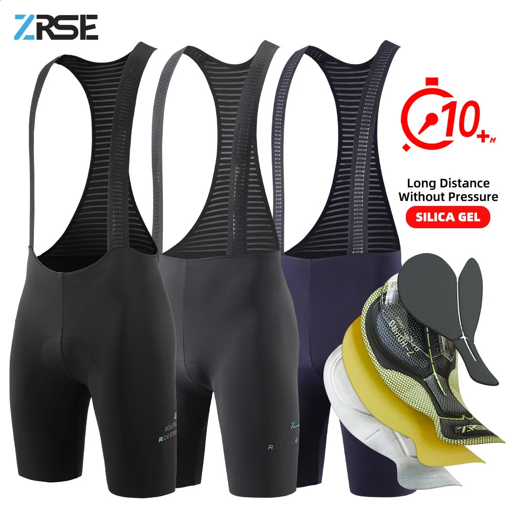 ZRSE Mens Cycling Bib Shorts Bicycle Tights Pro MTB Road Bibs Clothes Bike Clothing 10H High Density Pads Extreme Distances 260202