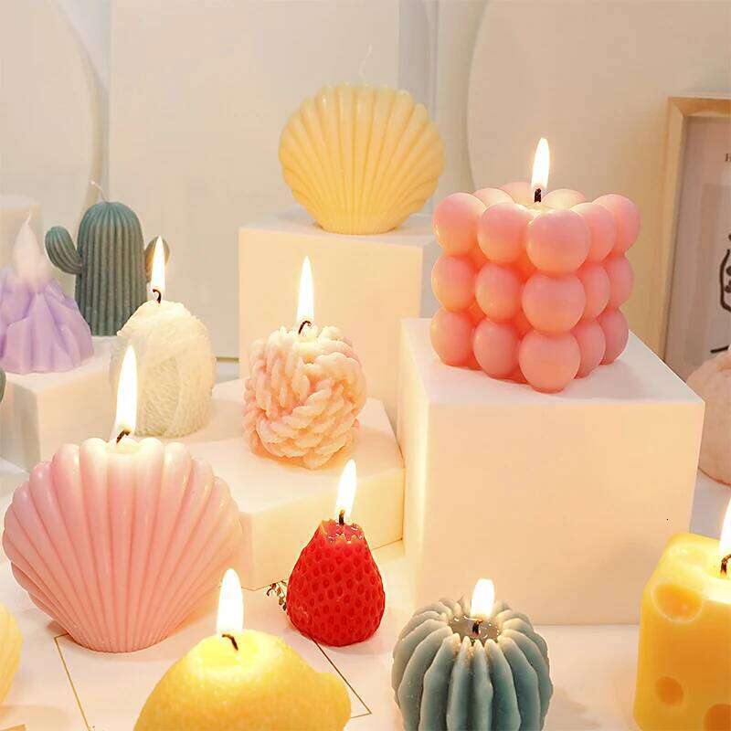 26 Shapes Smokeless Aesthetic Candle Scented Candles Decoration Christmas Handmade DIY Home Room Decor Tools Accessories S260204