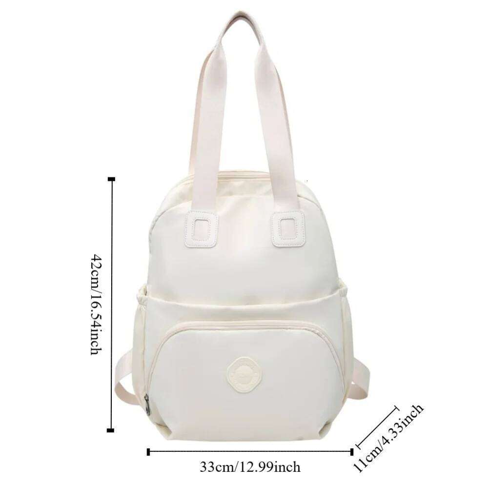 Korean Style Sport Backpack Large Capacity Solid Color Travel Shoulder Niche Design Nylon Fitness Bag Office Worker Z260204