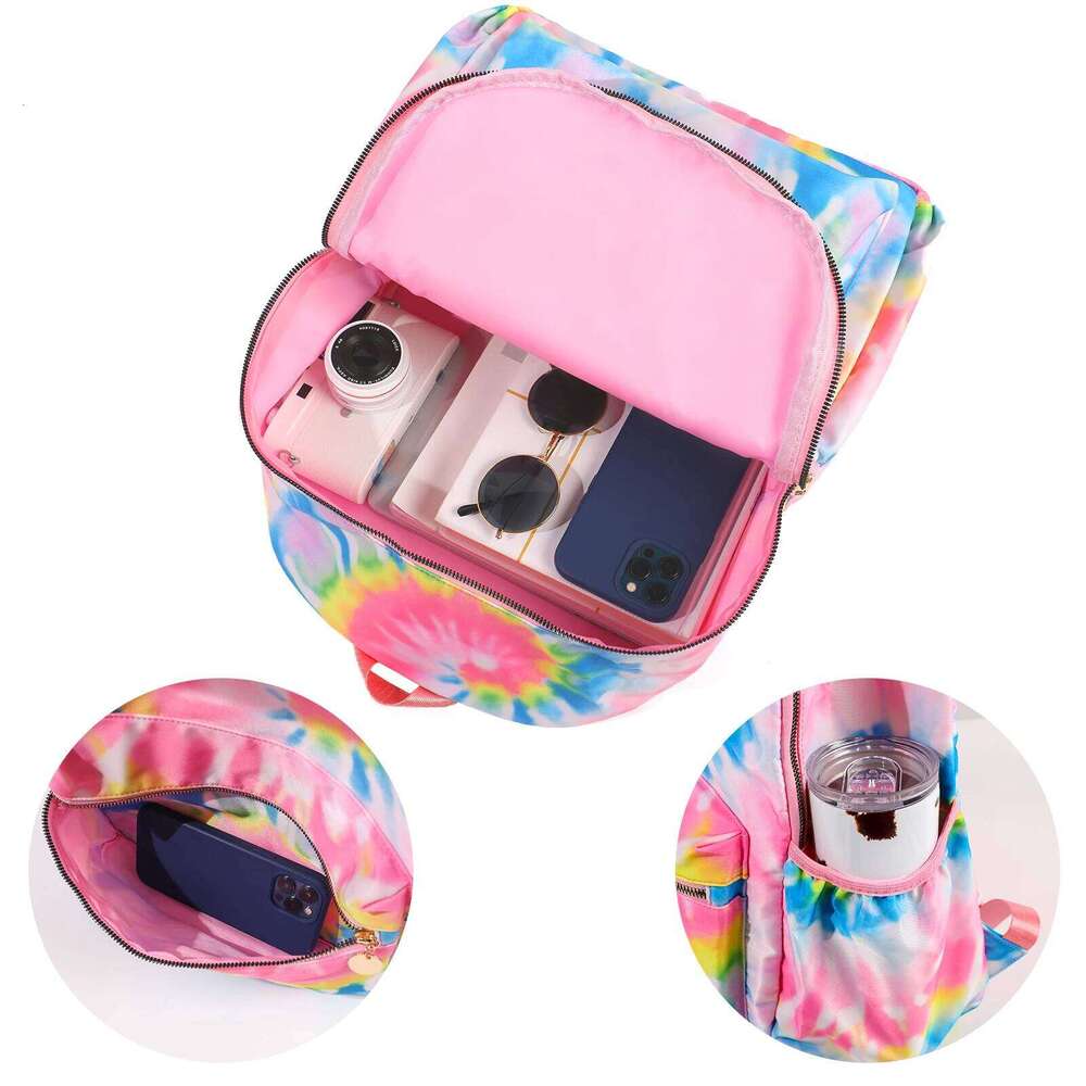 Solid School Backpack Nylon Women Girls Lightweight Waterproof Classic Student Large Travel Bag Kids Teenage Casual Simple Z260204