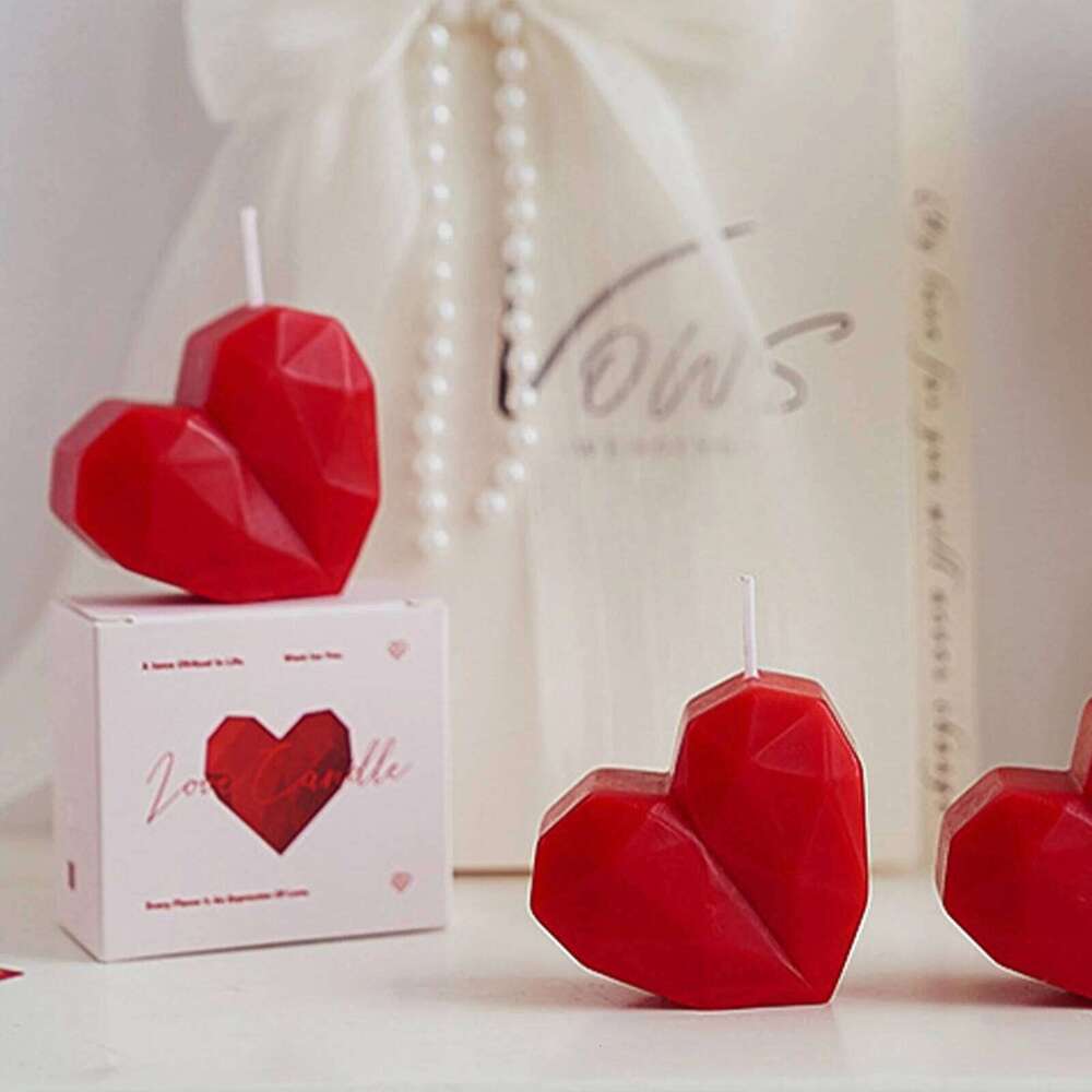 1Pc Heart-Shaped Scented Candle - Handmade Premium Soy Wax Aromatherapy Gift for Valentine's Day Wedding Favor Bulk S260204