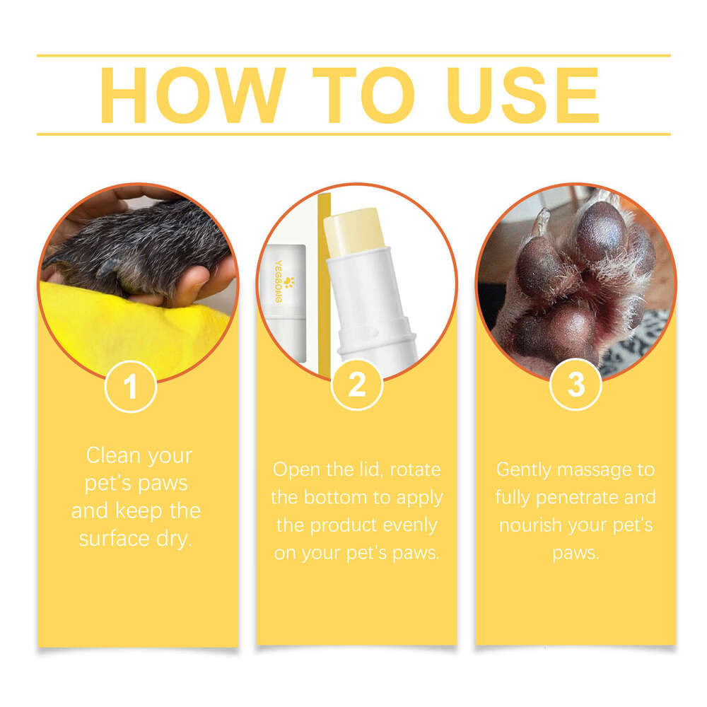 Yegbong Household Cat Dog Pet Paw Pad Gentle Moisturizing Care Ointment Stick S260203