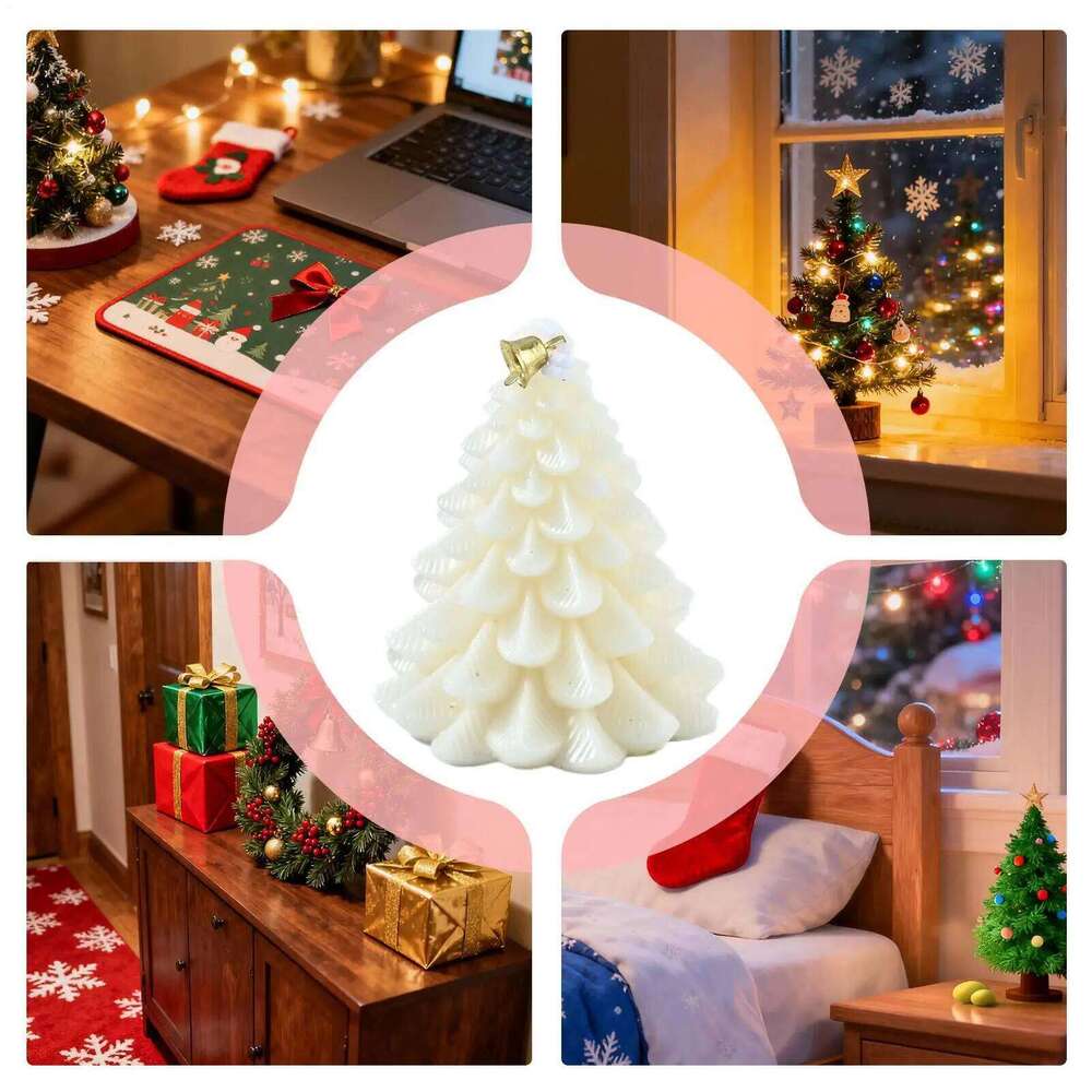 Tree Shaped Long Lasting Burn Time Decor Scented Candles For Christmas Halloween Party Birthday S260204