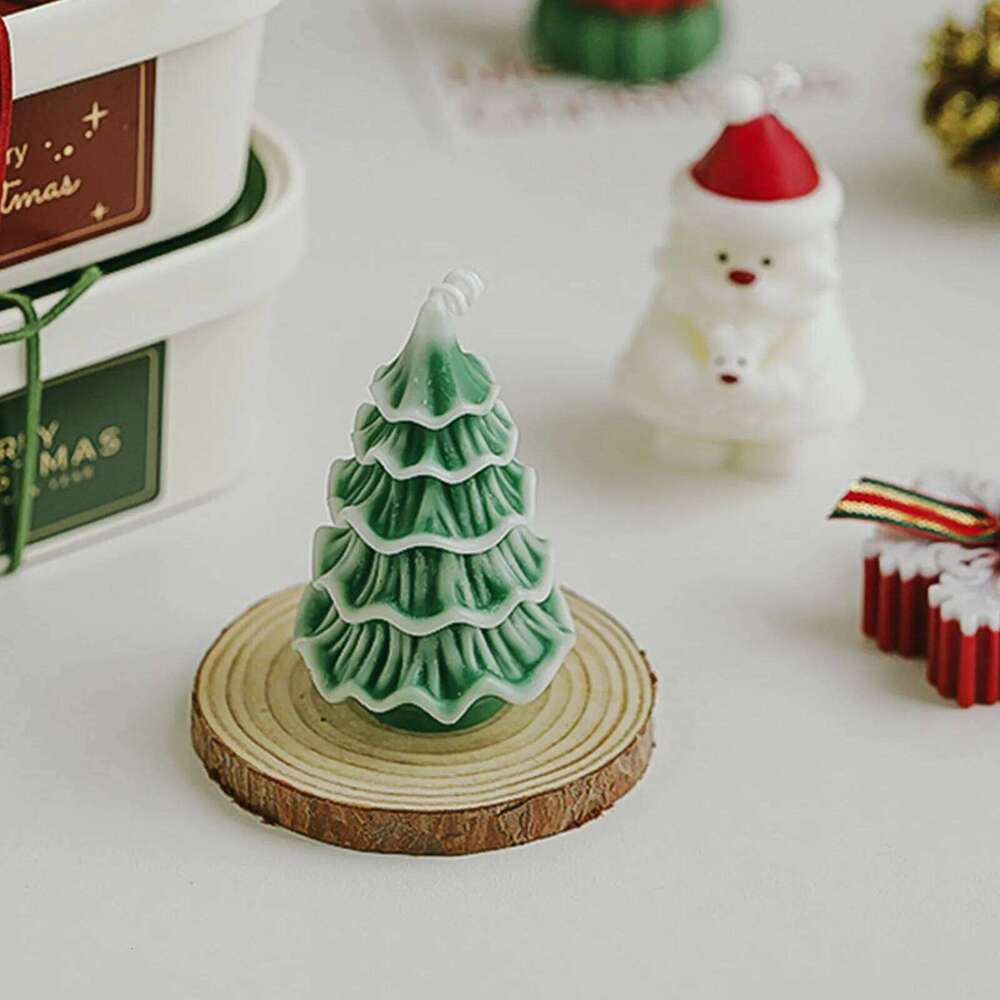 Set Santa Snowman Candles Party Wedding Festival Decoration Christmas Eve Romantic Ornament Decor For Home S260204