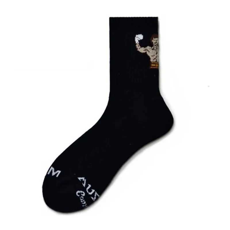 Men Socks Calcetines Cartoon Calcetines Hombre Kobieta Skarpety Crew Ankle Socks Personality Sport Basketball Mens Socks Y260204