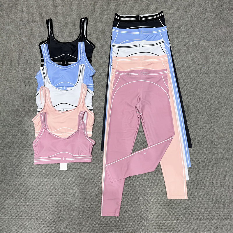 Designer Women Yoga Set Sports Bra Yoga Jacket Pants High Waist Flared Pants 2 Piece Outfits Gym Clothes Fitness Suit Shaping Workout Wear